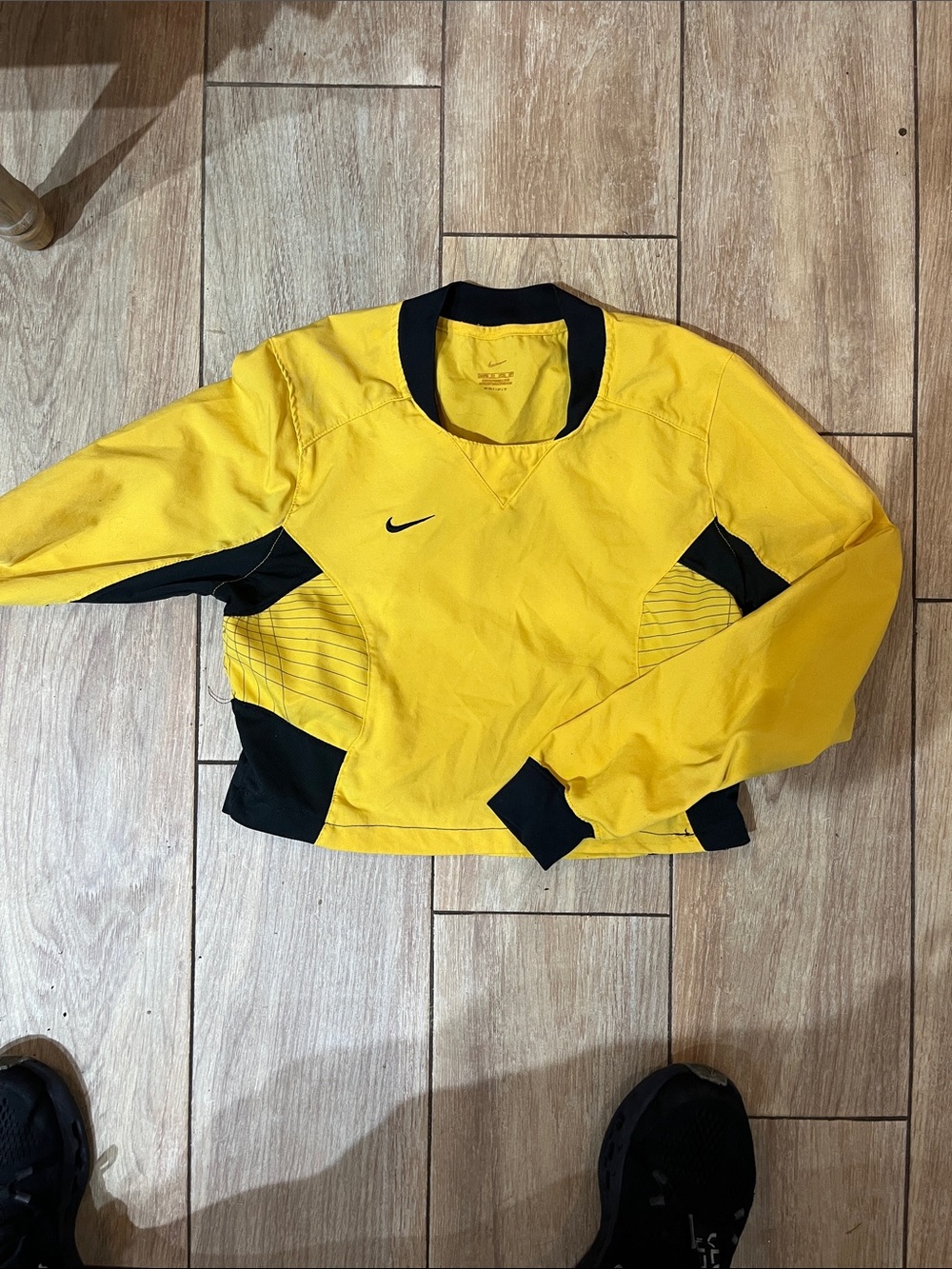 Nike Yellow and Black Pullover Crew Sweatshirt
